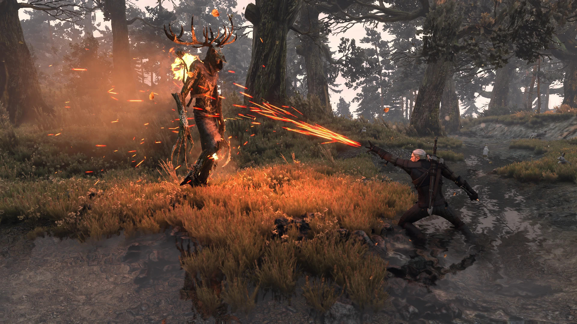 E3 2013 Geralt Fighting With Leshen At The Witcher 3 Nexus - Mods And 