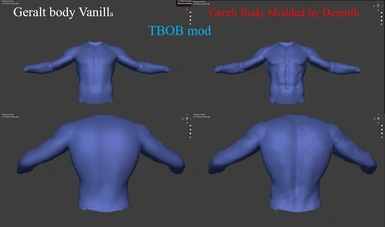TBOBmod - New Geralt body 3D Model by Denroth