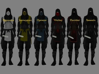 Dark Brotherhood Armor Replacer  Expanded With Ranks