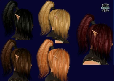 Some of the available hair colors - 3 missing