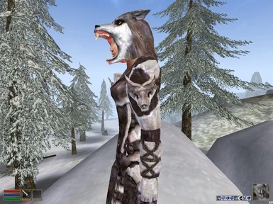 Snow Wolf Helmet Side