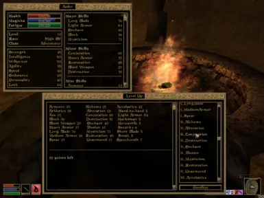 morrowind attributes over 100