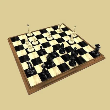Chess-board with chess-men