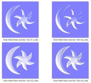 Normal maps for silver metallic effects