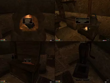 Some of the extras provided by the Necessities of Morrowind compatible plugin