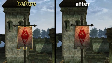 Yellow border b-gone. Imperial Banner and Flag retexture