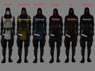 Dark Brotherhood Armor Replacer Expanded With Ranks PL