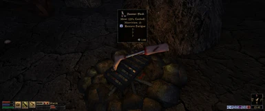 Cooking a delicious dunmer leg from Cannibals of Morrowind, yum yum! Ashfall is the BEST!