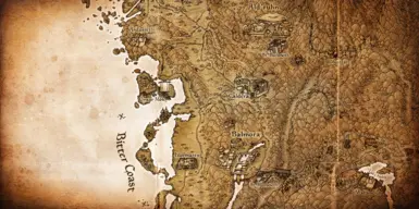 Vvardenfell Map Splash Screen and Main Menu