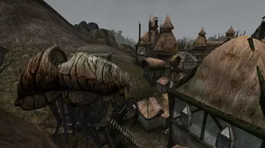 Strider and manor in the background