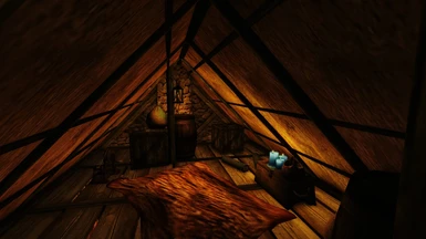 Cozy nordic attic
