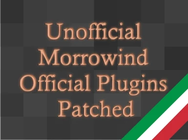 Unofficial Morrowind Official Plugins Patched Italiano