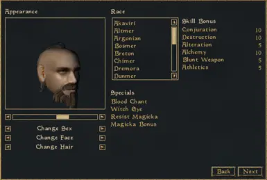 Character Generation (Male)