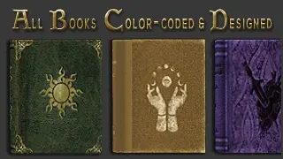 All Books Color-Coded and Designed