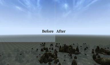 Before/After in version 2.00 (looking east from Holamayan)