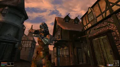 dwemer with the pepperbox pistol in Old Ebonheart