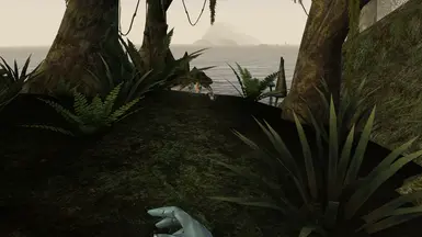 Chitin throwing spear in flight