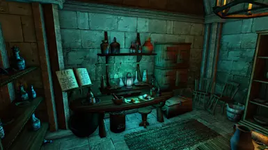 Alchemy corner, living room