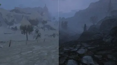 Snow effect enabled and disabled (disabled by default, check Wetworld options)