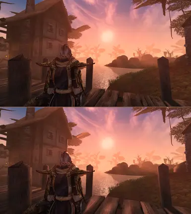 Before and after PBR lighting (optional download)