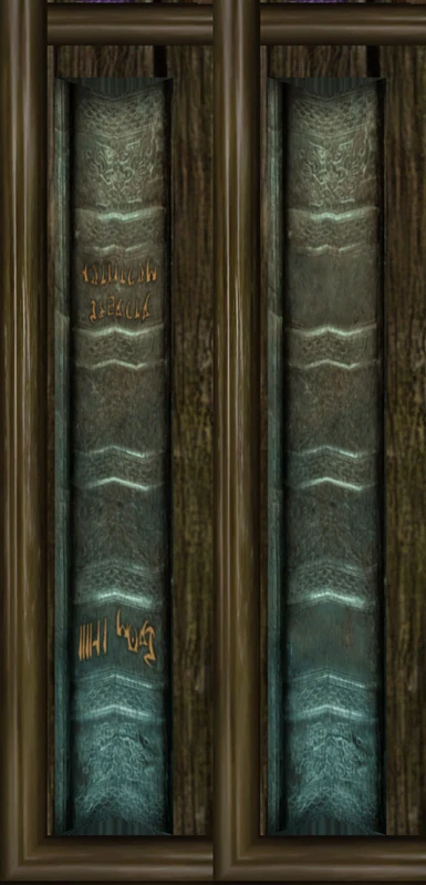 de-lettering, because some mods put the books upside-down