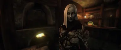 Long White Hair with Original Eyes + Eye Reflection Glow Map in Dark