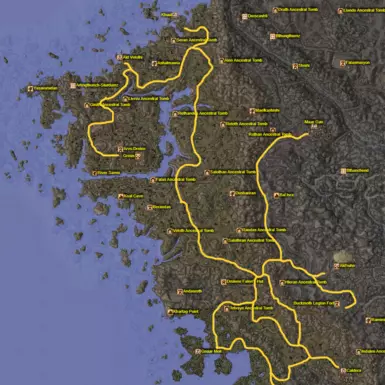Paths that have been lit