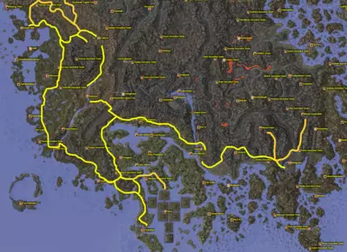 Paths that have been lit