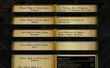 Book spines colored according to the book model