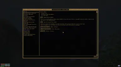 Mod configuration menu