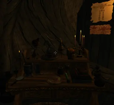Captain's Cabin Desk Decorated