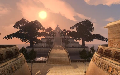 Sun Sets over the Temple