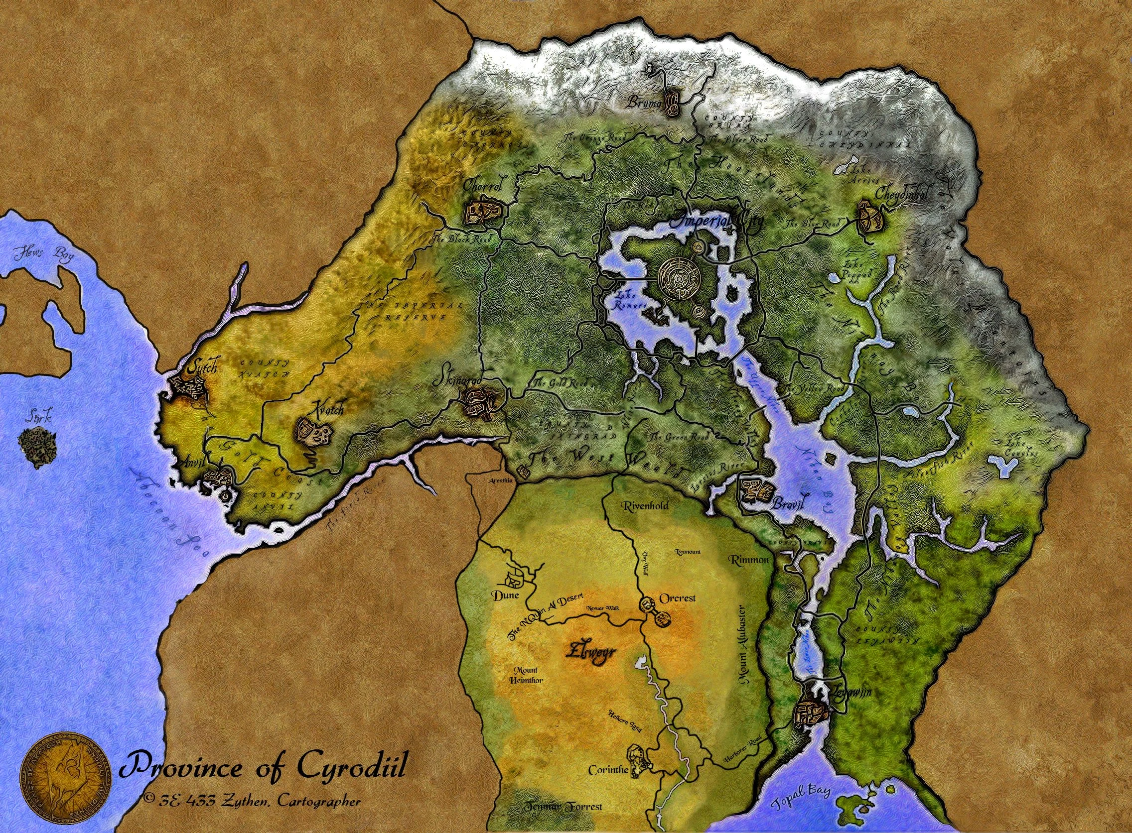 oblivion map compared to skyrim