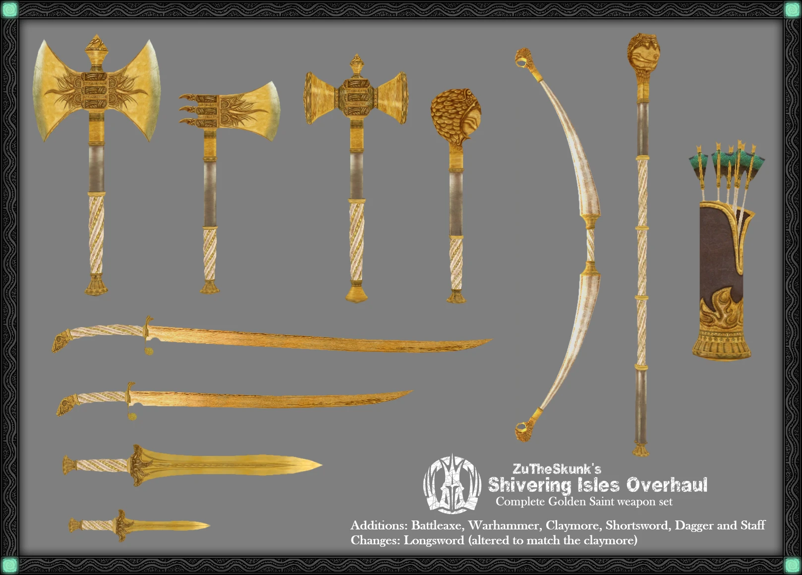 oblivion shivering isles weapons