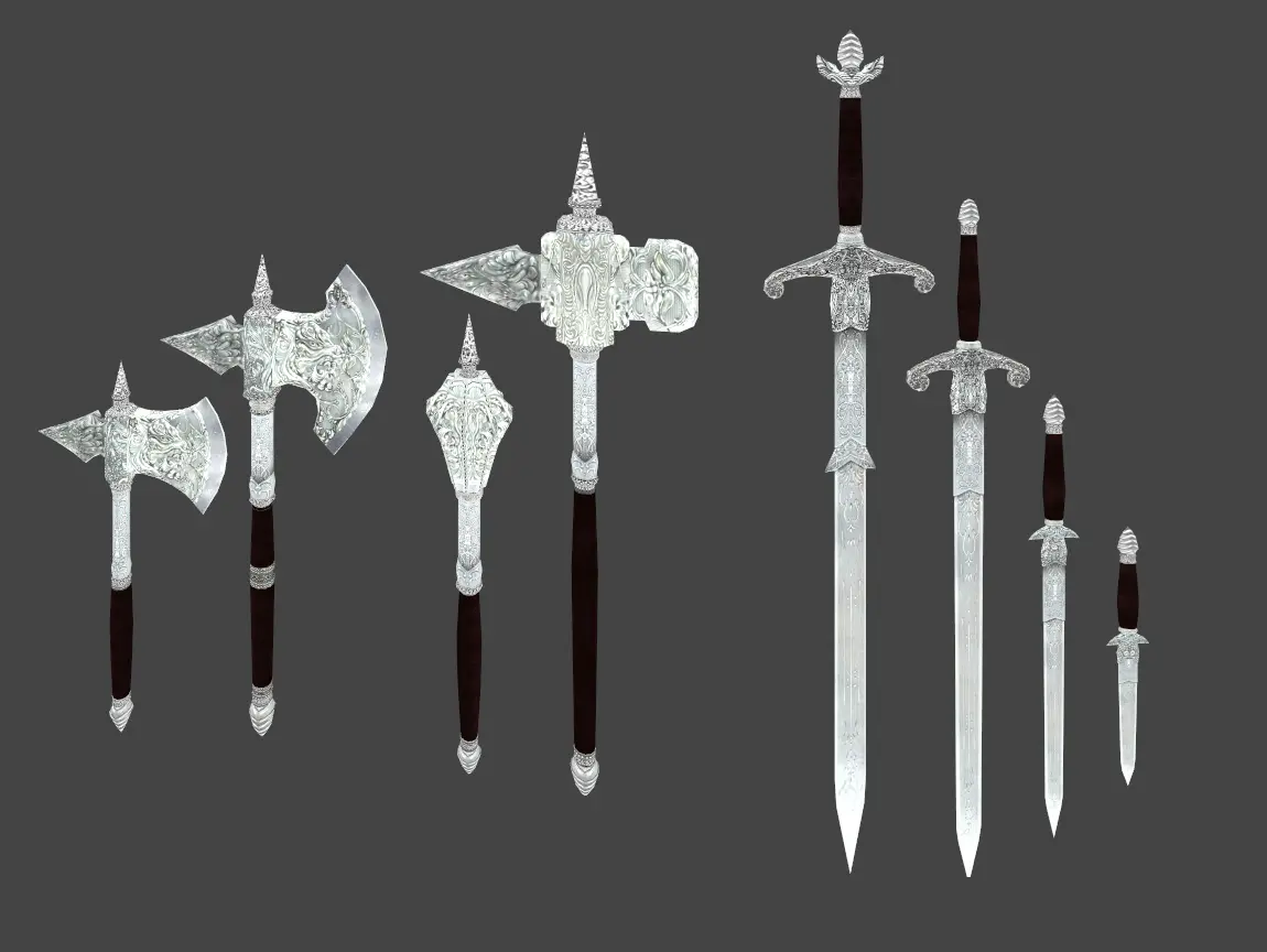 Silver Weapon Replacers at Oblivion Nexus - mods and community