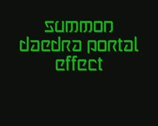 Summon Daedric portal effect
