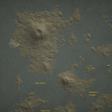Map with locations -Normal Map LOD version-