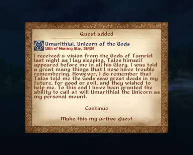 The Quest is added automatically