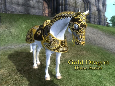 Gold Dragon Horse Armor