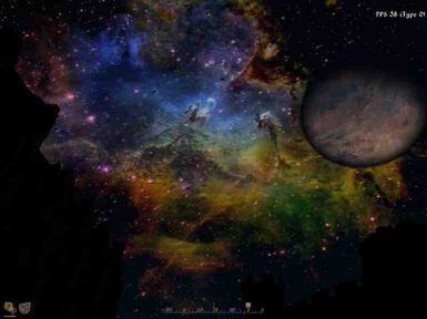 Eagle Nebula and moon
