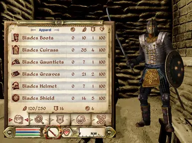 Player inventory as Baurus