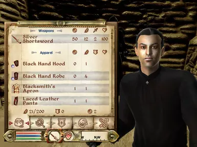 Lucien in the player inventory without a hood