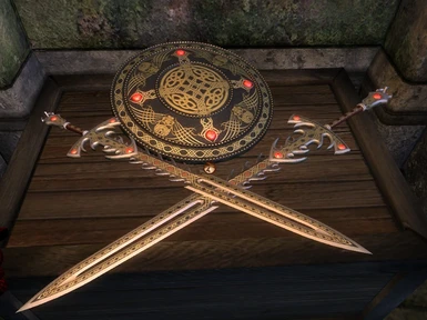 Morrigan Swords and Shield
