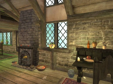 Upper Hall Fireplace added