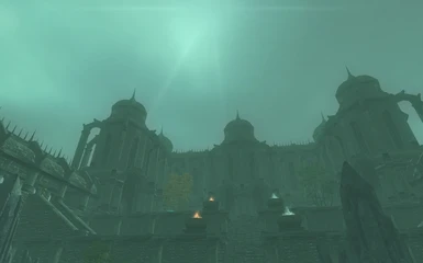 Sheoth Palace in fog