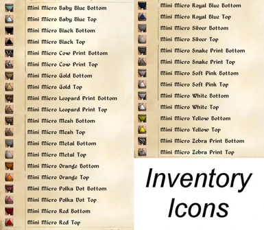 All inventory icons