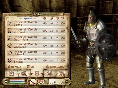 wearing armor menu image