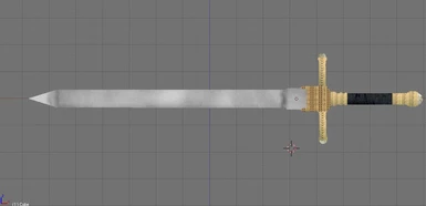 Sword in Blender - Textured View