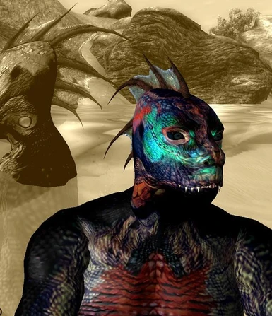 Sea Argonian adjusted skin and face
