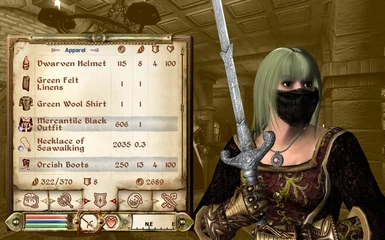 character information screen